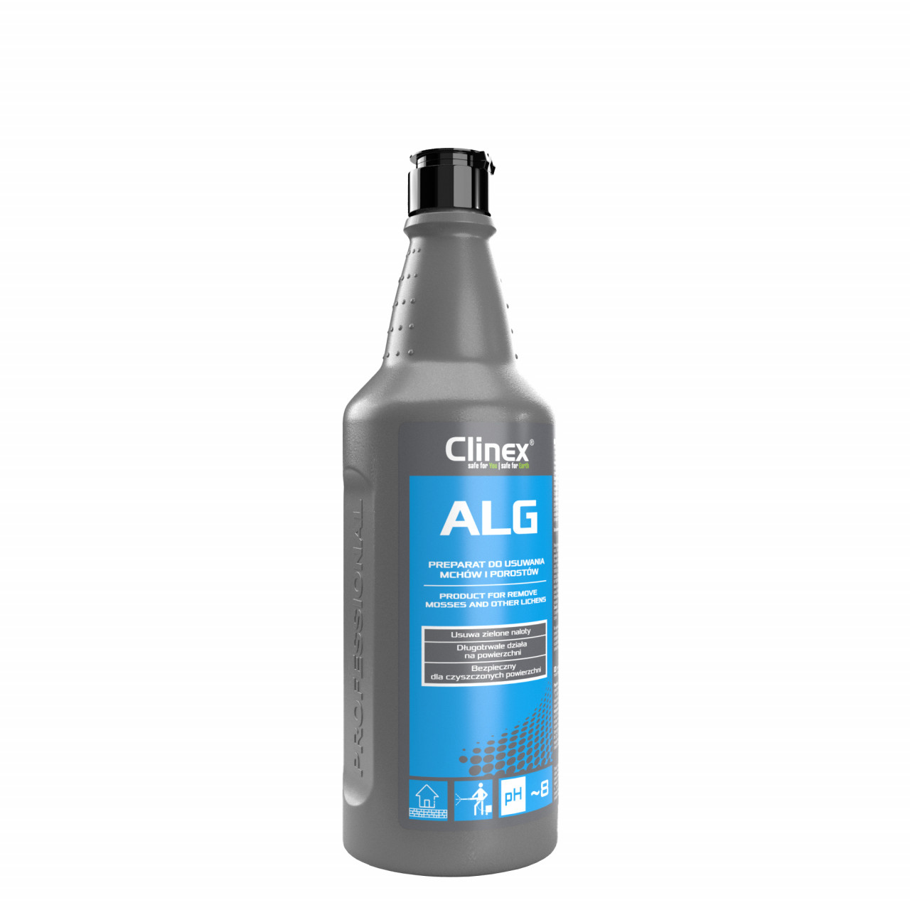 Soluție pentru curățarea murdăriei atmosferice (mușchi, alge) Clinex ALG, cu pulverizator, 1 litru