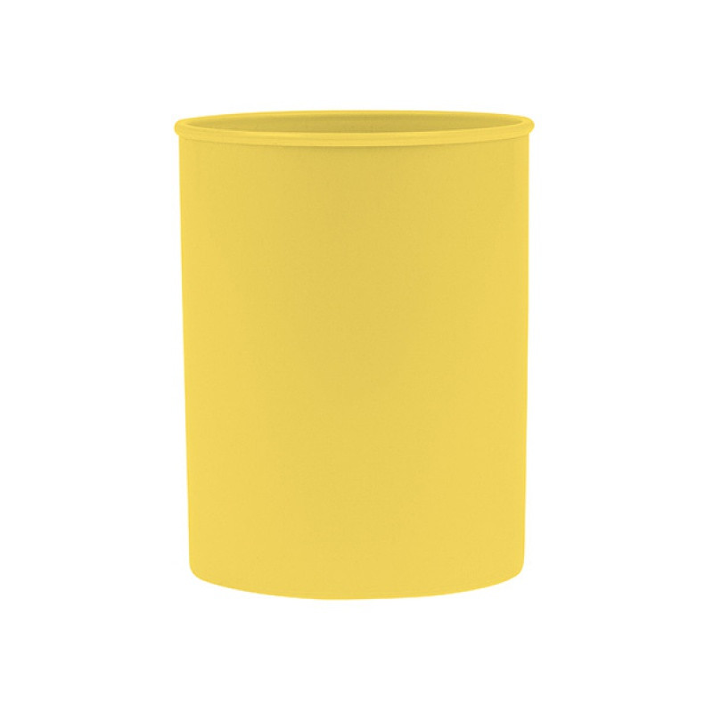 Suport plastic, cilindric, pentru instrumente de scris, D78mm, H-10cm, DONAU Life - galben pastel