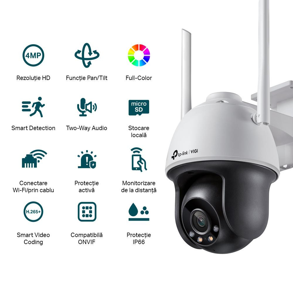 TPL VIGI 4MP PAN/TILT NTW CAM 4MM C540W - 1 | YEO