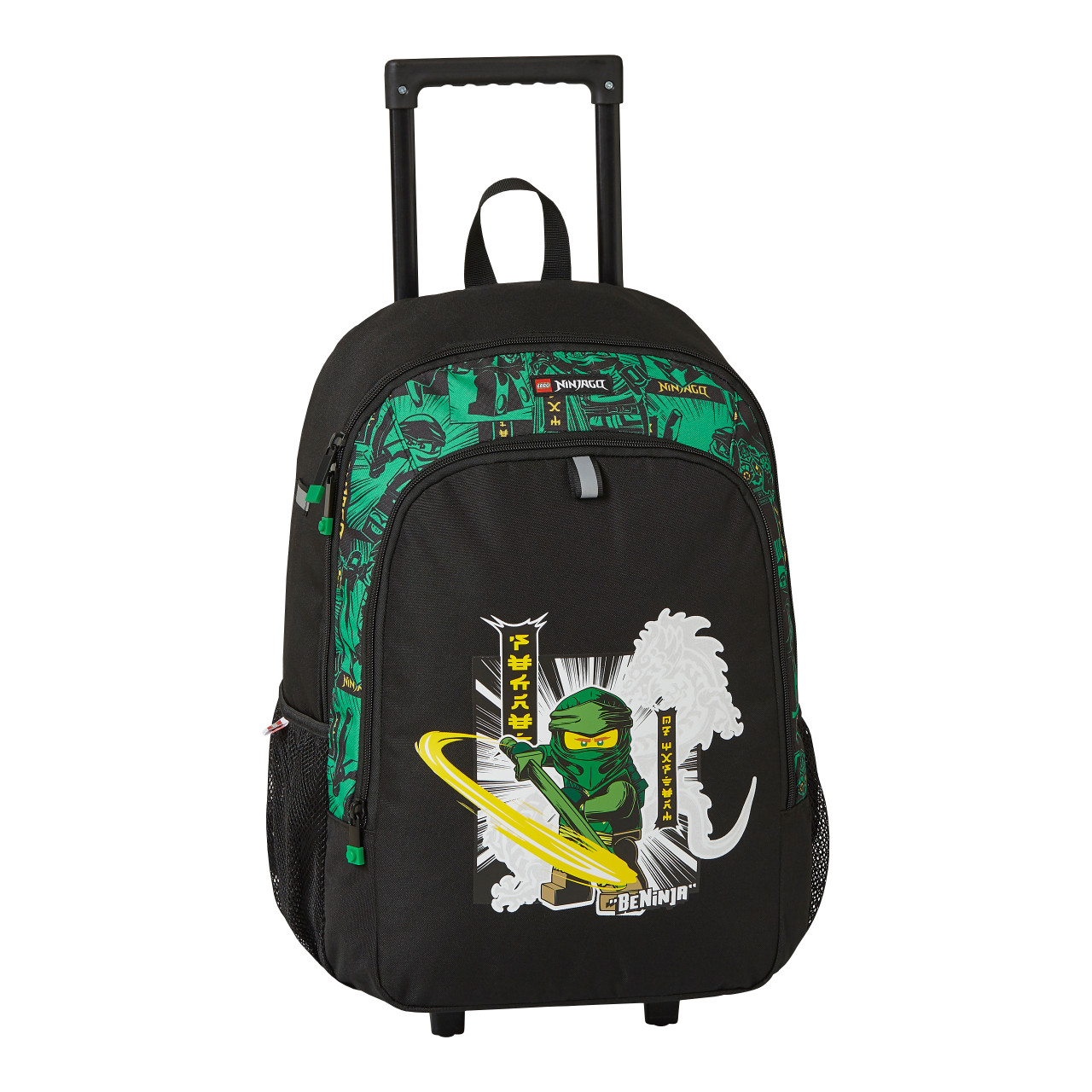 Troller băieți neechipat LEGO - design NinjaGo, Green, 35L, material 600D polyester