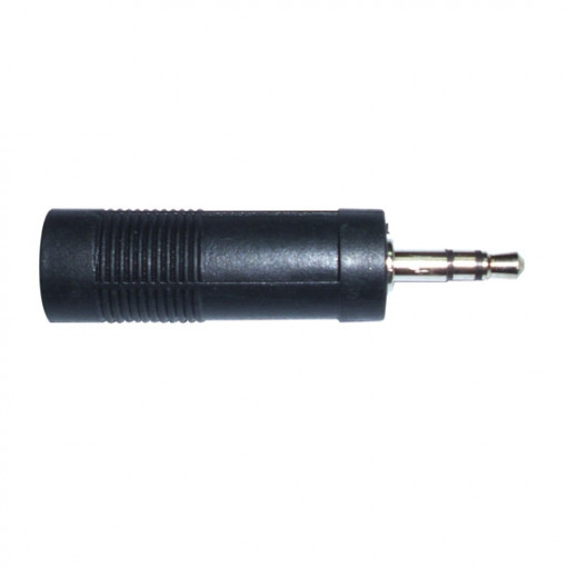 Adaptor audio connectech 6.35mm (m) la 3.5mm (t), black (cta3000b) (bag)