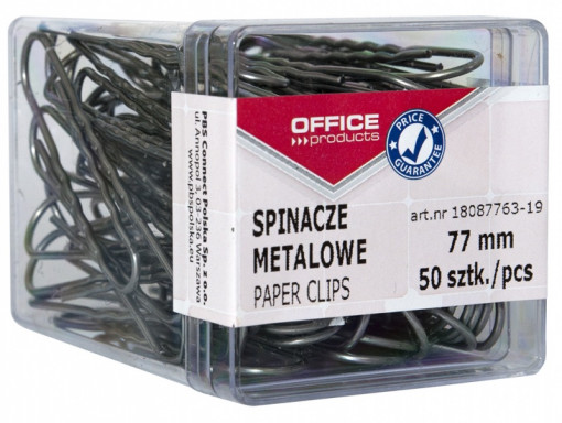 Agrafe metalice 77mm, ondulate, 50buc/plastic box, Office Products