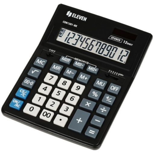 Calculator de birou Eleven CDB1201-BK, 12 digits, 205 x 155 x 35 mm