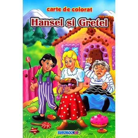 Carte de Colorat - Hansel si Gretel