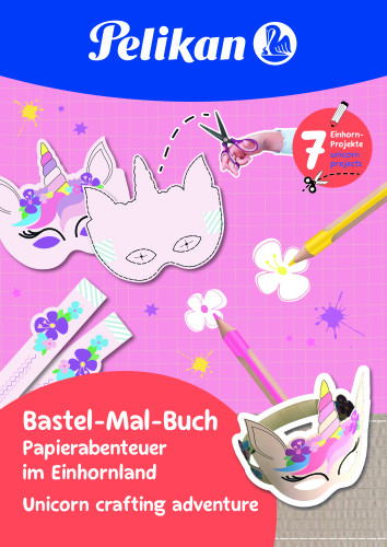 CARTE PENTRU ACTIVITATI CREATIVE CU DECUPAJE, MOTIV UNICORNI, FORMAT A4 32 FILE