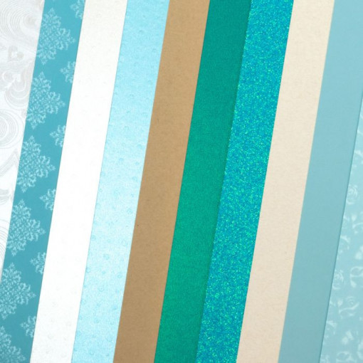 Carton A4, 210-250g/mp, 10coli/top, Blue Shades Mix