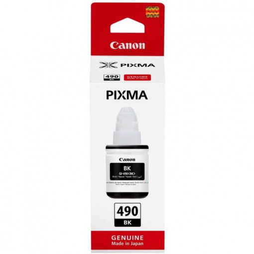 Cartus cerneala Canon GI-490 BK, pigment black, capacitate 135ml, pentru echipamente CISS G1400 / G2400