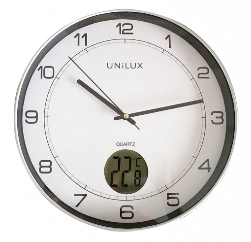 Ceas de perete UNILUX Tempus - gri/alb