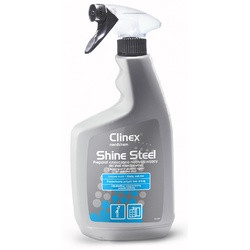 CLINEX Shine Steel, 650 ml, cu pulverizator, solutie pt. curatare, intretinere suprafete otel inoxid