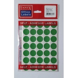 Etichete autoadezive color Tanex, D19 mm, 350 buc/set