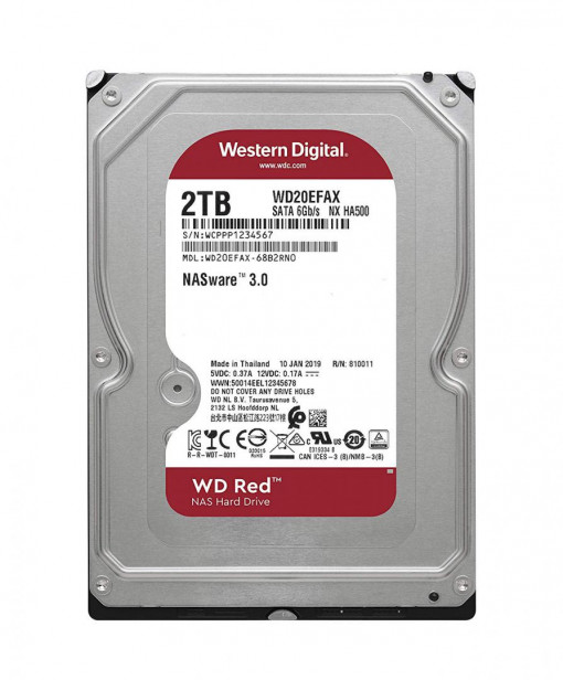 HDD Intern WD, Red NAS Hard Drive, 3.5", 2TB, SATA, 6GB/s, 5400RPM, 256MB
