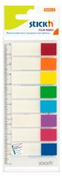 Index plastic transparent color 45x12mm 8x15f/set transp NEON