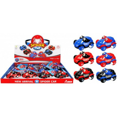 Jucarie masinuta cu cheita MegaCreative Spider Car, 8cm, diverse culori
