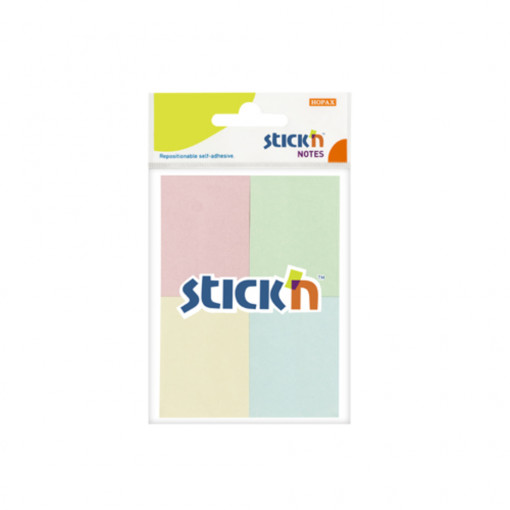 Notes autoadeziv 38x51 mm Stick"n 4 x 50 file/set - 4 culori pastel