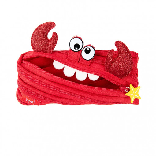 Penar cu fermoar, ZIPIT Creature Monster Clive - crab rosu