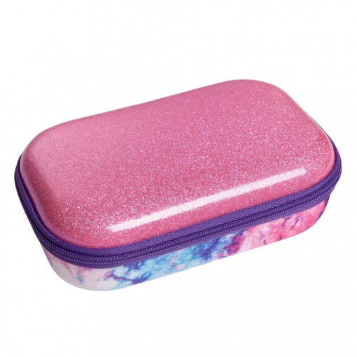 Penar cu fermoar, ZIPIT Glitter Storage box - roz