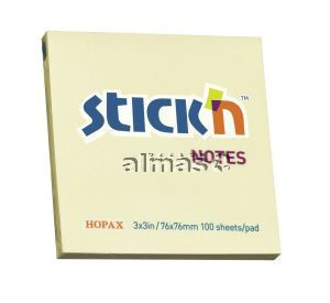 Stick notes 76 x 101 mm, 100 file, TELEFON, HOPAX - galben pastel