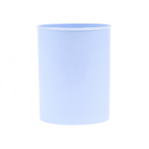 Suport plastic, cilindric, pentru instrumente de scris, D78mm, H-10cm, DONAU Life - bleu pastel