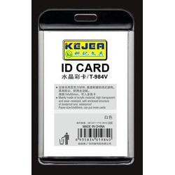 Suport PP-PVC rigid, pentru ID carduri, 74 x105mm, vertical, KEJEA -albastru
