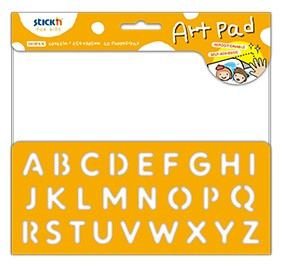 Bloc desen autoadeziv 254 x 305mm, 24 file/set, Stick"n Art Pad - alfabet