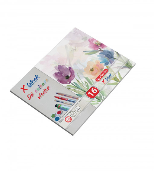 Bloc desen Herlitz X.Block A4, 15 file, 120g, policrom