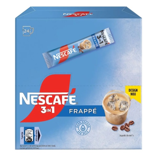 Cafea instant Nescafe 3in1 Frappe, 15g x 24 plicuri