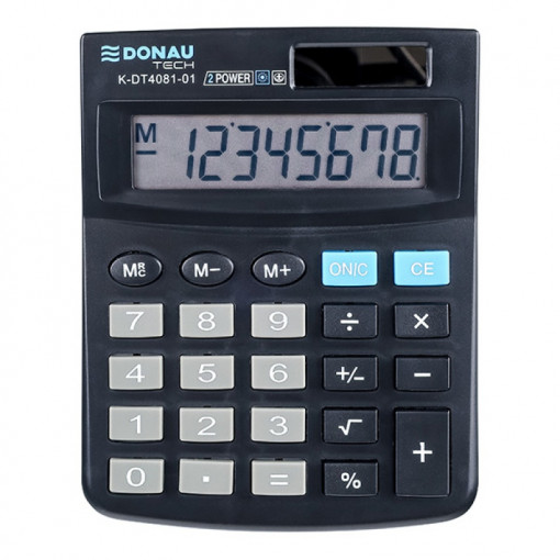 Calculator de birou Donau Tech DT4081, 8 digits, 134 x 104 x 17 mm
