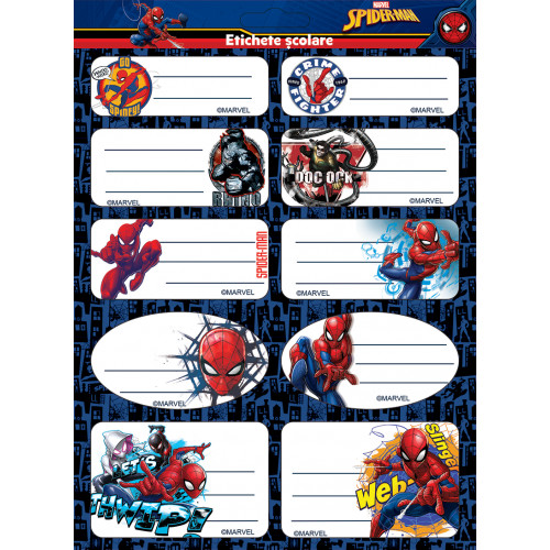 Etichete Scolare Spiderman 20/Set