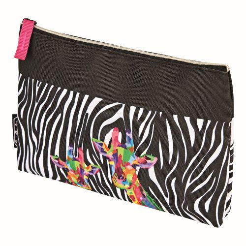 Penar neechipat fete, 1 fermoar, Dimensiuni 21x12cm, plat tip Etui, Motiv Wild Neon Herlitz