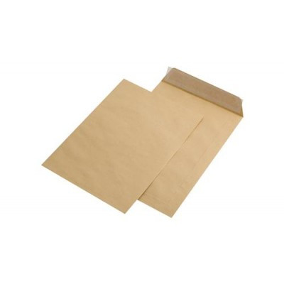 Plic B5 (175 x 250 mm), hartie Kraft Natur, lipire siliconica, 90 g/mp, 500 bucati/cutie