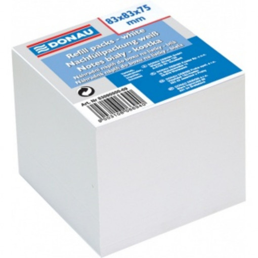 Rezerva hartie alba pentru cub 83x83x75mm, Donau