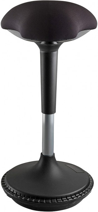 Scaun ergonomic cu picior metalic, ajustabil in inaltime - 63-89cm, UNILUX Moove - negru