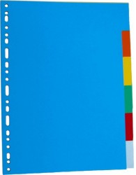 Separatoare din carton color A4, 180 g/mp, 5 culori/set Optima