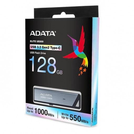USB Flash Drive ADATA 128GB, UE800, USB Type-C, Black