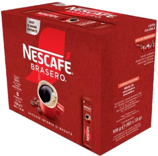 Cafea instant Nescafe Brasero, 1.8 g x 60 plicuri