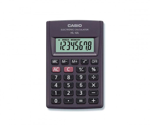 Calculator de buzunar Casio Portabil. 8 digits, 87 × 56 × 8.8 mm