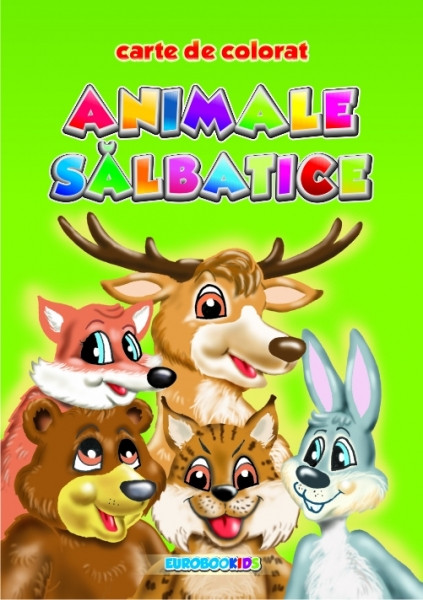 Carte de colorat Animale salbatice