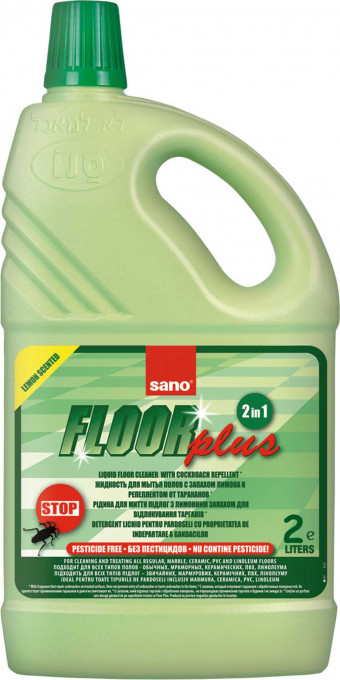 Detergent pentru pardoseli, curata, parfumeaza si respinge insectele, 2 litri, SANO Floor Plus