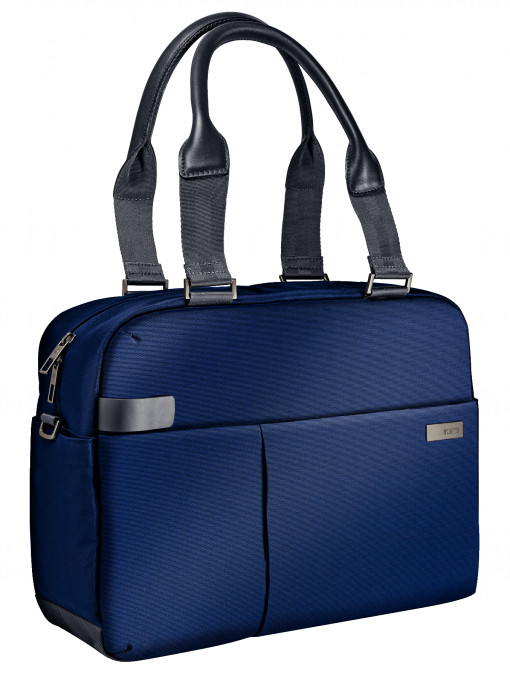 Geanta Leitz Complete Shopper Smart Traveller, pentru laptop de 13.3 inch, albastru-violet