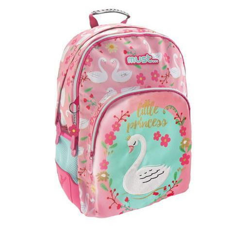 Ghiozdan rotund Must: Lebădă cu trei compartimente rucsac