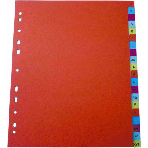 Index alfabetic A-Z, A4, 125 microni