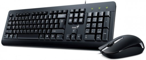 Kit wired Genius USB tastatura + mouse 1000dpi Black