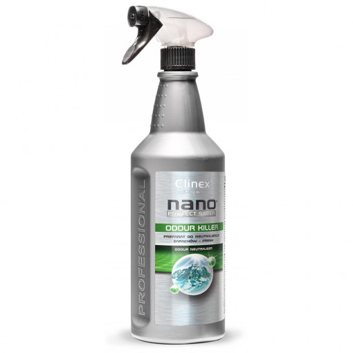 Odorizant lichid, cu pulverizator, 1 litru, Clinex Nano Protect Silver - Fresh