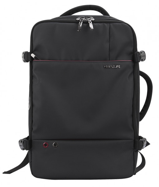 Rucsac/servieta Bestlife Mochila Quark, laptop 17 inch, compartiment haine, buzunare, negru