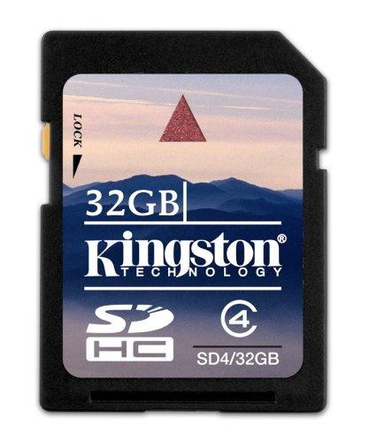 Secure digital card sdhc 32gb class 4 kingston (sd4/32gb)