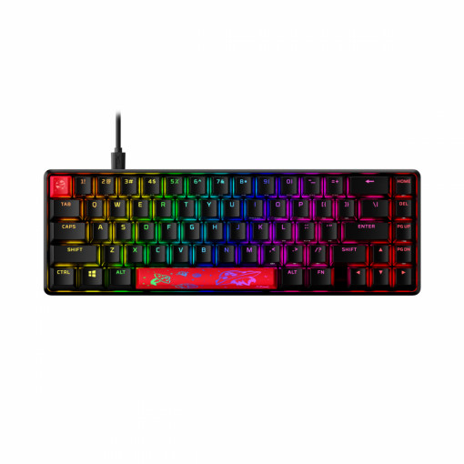 Tastatura HP HyperX Alloy 65 RED, Tastatura mecanica, Cablu USB Type-C detasabil, Iluminare RGB, Anti-Ghosting,