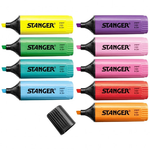 Textmarker cu varf lat 1-5mm, diverse culori Stanger