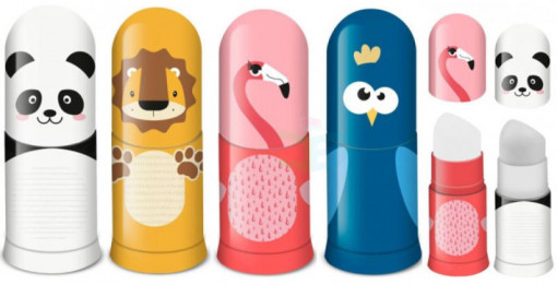 Ascutitoare simpla cu radiera Animale Faber-Castell