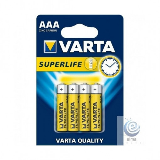 Baterii Varta SuperLIfe tip AAA 1.5 V, blister 4 bucati