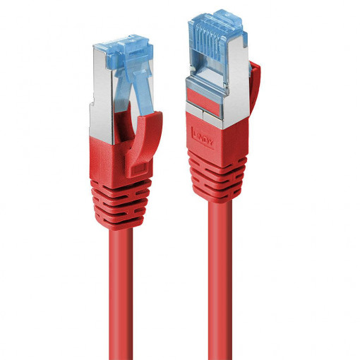 Cablu Lindy 1m Cat.6A S/FTP LSZH Network Cable, Red RJ45, M/M, 500MHz, Copper Technical details Connectors